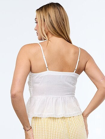 Cropped top met fijne bandjes