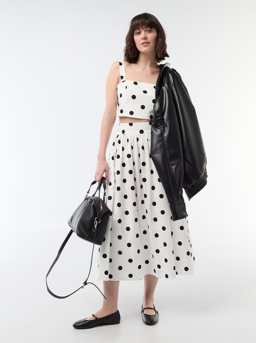 Cropped top met stippenmotief - Kiabi