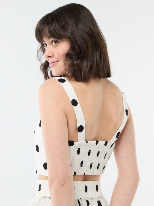 Cropped top met stippenmotief - Kiabi