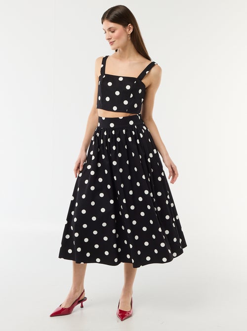 Cropped top met stippenmotief - Kiabi