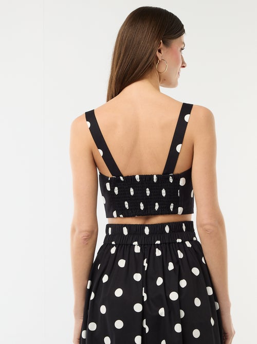 Cropped top met stippenmotief - Kiabi