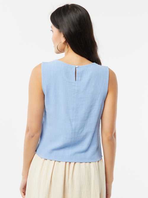 Cropped top van linnenmix - Kiabi