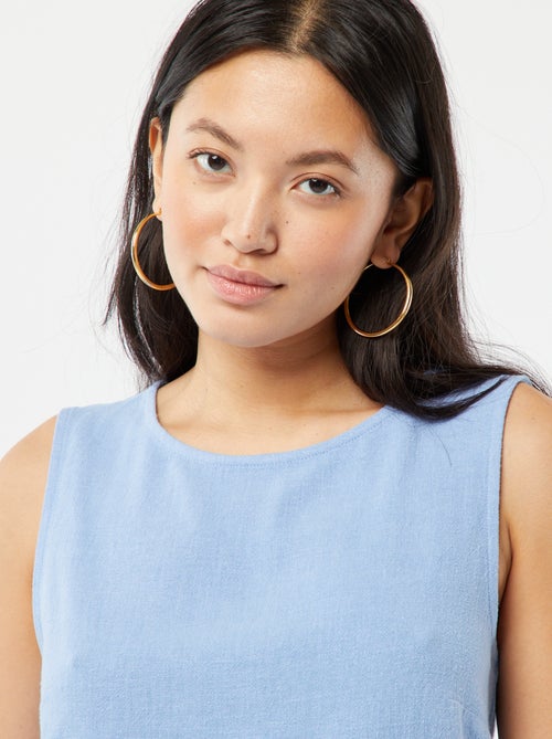 Cropped top van linnenmix - Kiabi