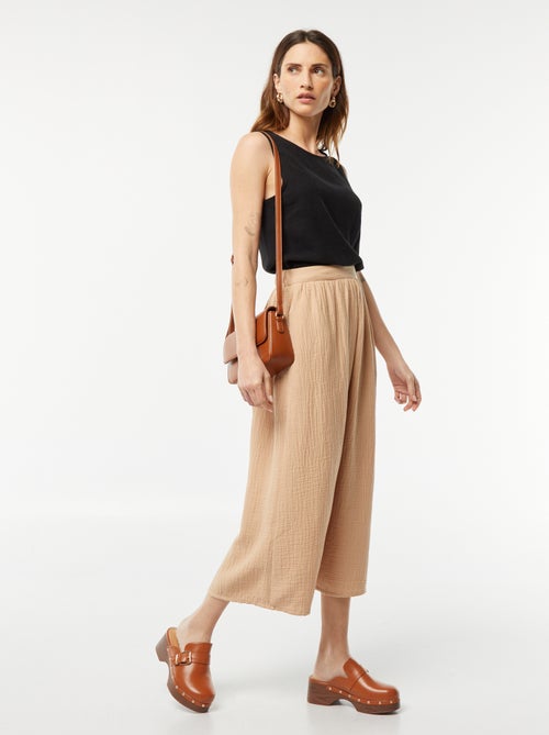 Cropped top van linnenmix - Kiabi