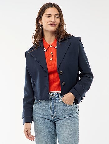 Cropped trenchcoat