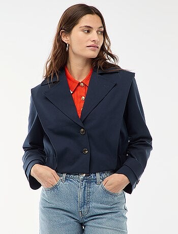 Cropped trenchcoat
