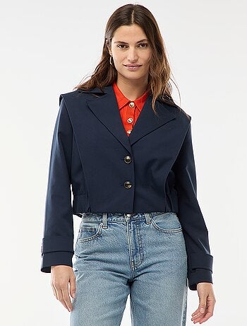 Cropped trenchcoat