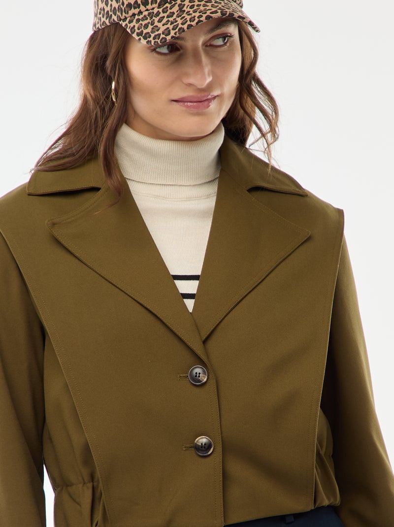 Cropped trenchcoat Groen - Kiabi