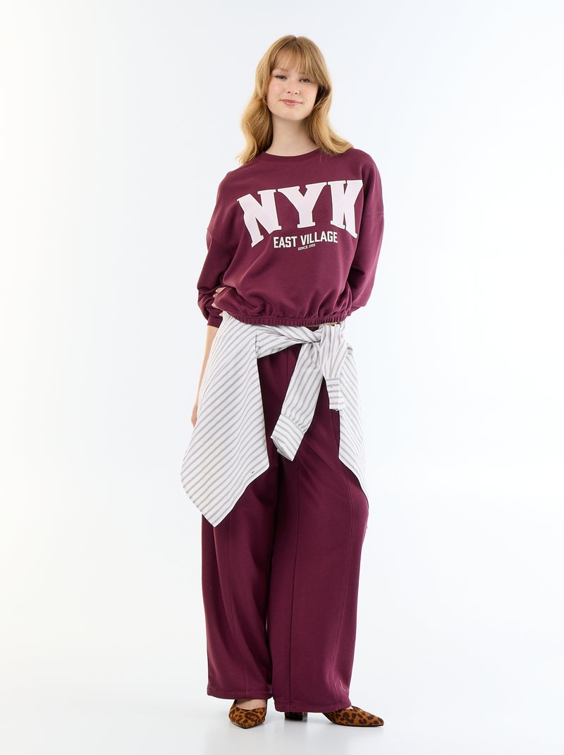 Cropped trui Paars - Kiabi