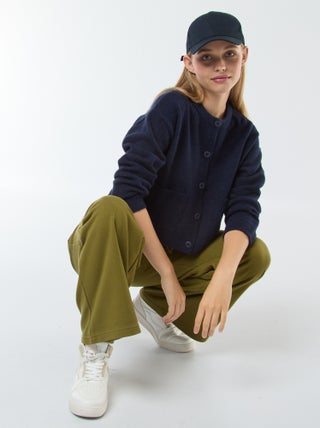 Cropped vest van tricot
