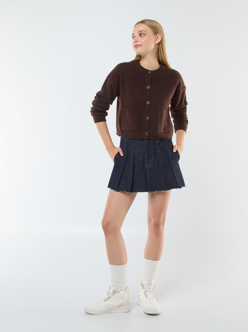 Cropped vest van tricot Bruin - Kiabi