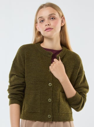 Cropped vest van tricot