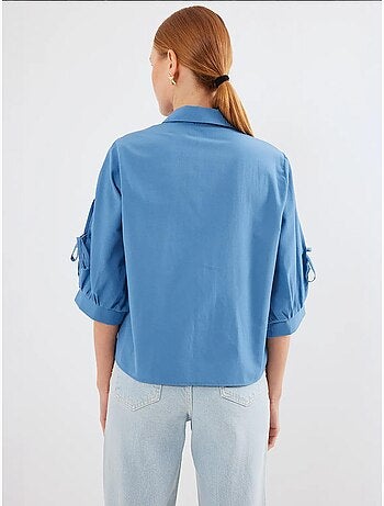 Cropshirt met strik bdart