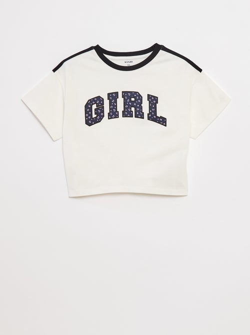 Croptop in campusstijl - Kiabi