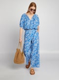 Croptop met ballonmouwen BLAUW - Kiabi
