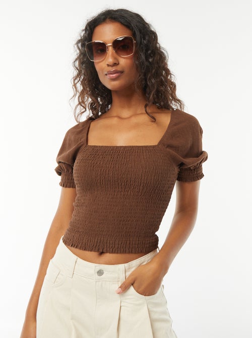 Croptop met korte mouw - Kiabi