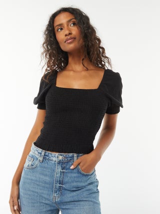 Croptop met korte mouw