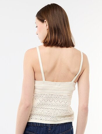 Croptop van gehaakte stof