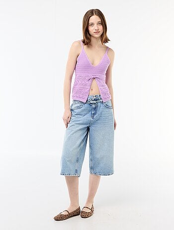 Croptop van gehaakte stof