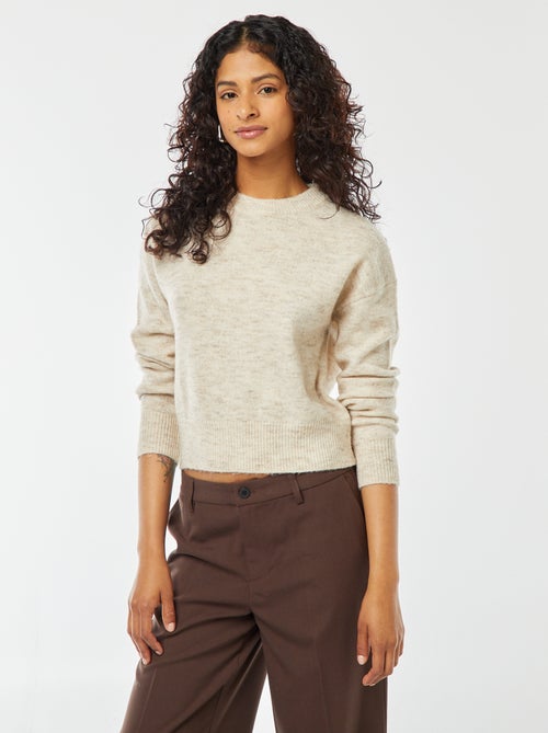 Croptrui van zacht tricot - Kiabi