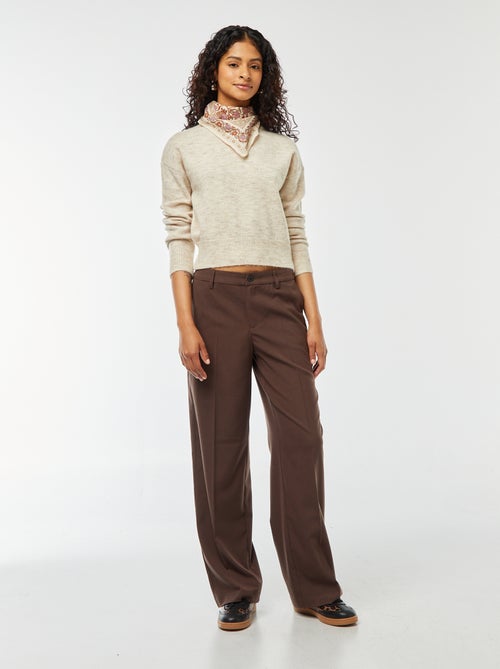 Croptrui van zacht tricot - Kiabi