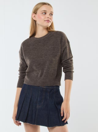 Croptrui van zacht tricot