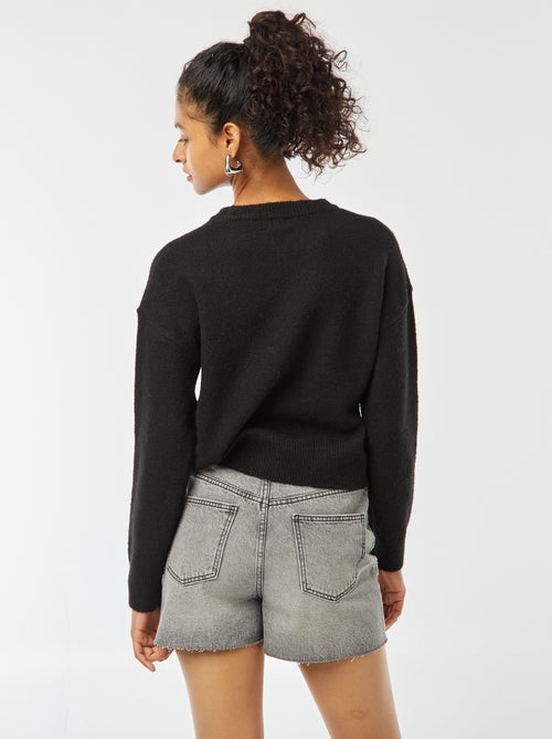 Croptrui van zacht tricot - Kiabi