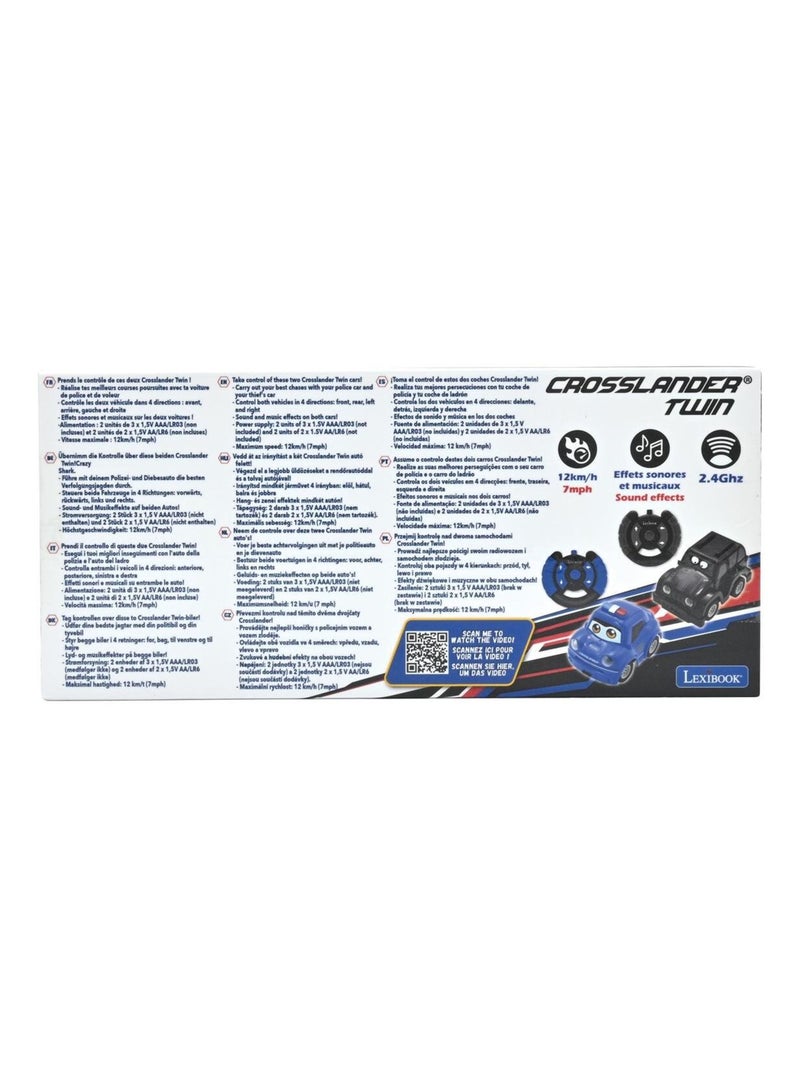 Crosslander twin – set de voiture télécommandée policier et voleur Multicolore - Kiabi