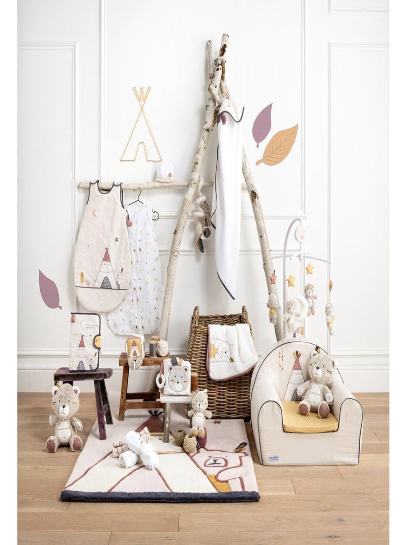 Cube d'activité bébé en velours - sauthon Beige - Kiabi