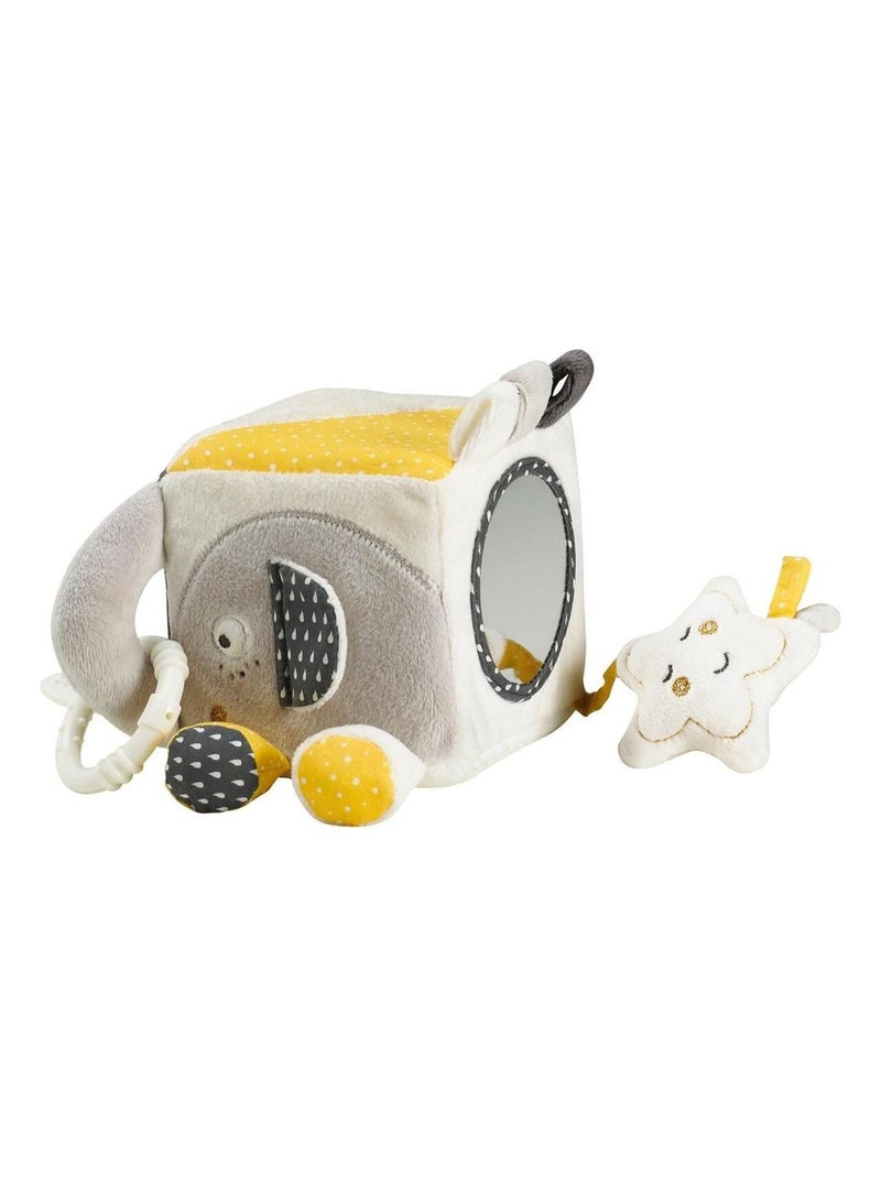 Cube d'activités bébé en velours - sauthon Gris - Kiabi