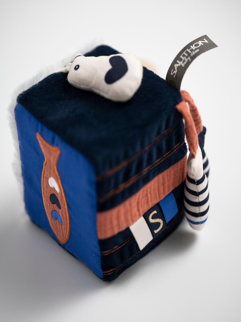 Cube d'activites en velours - sauthon Bleu - Kiabi