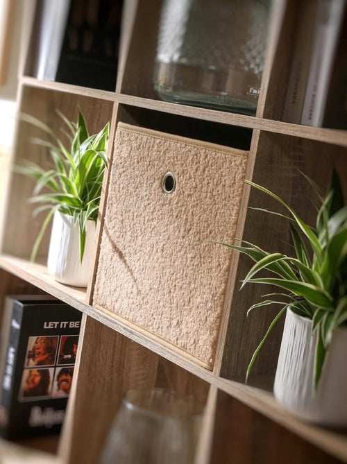 Cube de rangement en maille bouclette - Kiabi