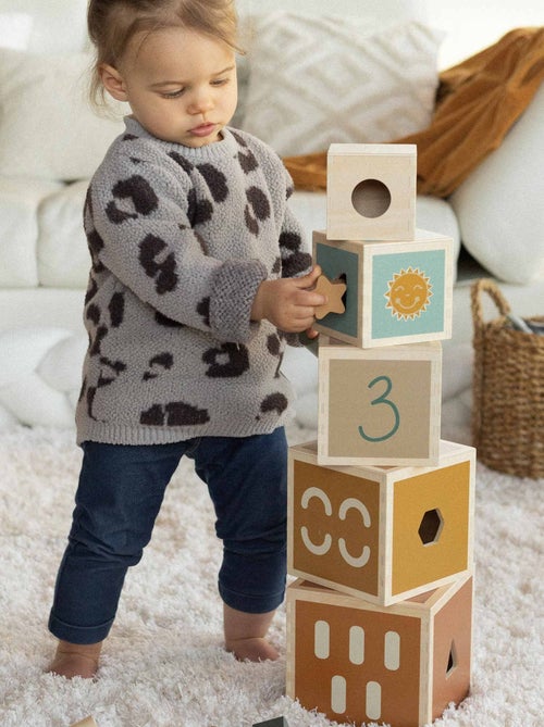 Cubes empilables en bois - Kiabi