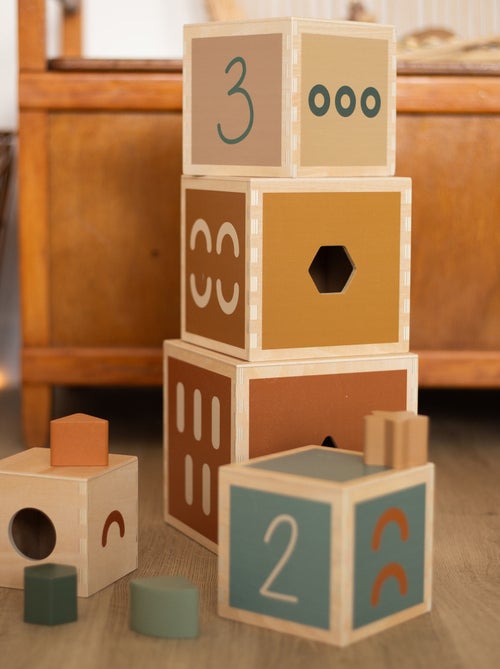 Cubes empilables en bois - Kiabi