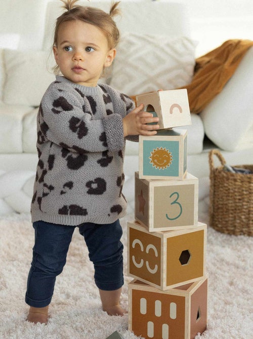 Cubes empilables en bois - Kiabi