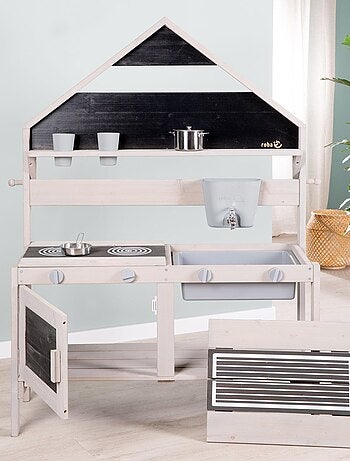 Cuisine d'extérieur en bois massif FSC® forme maison + accessoires ROBA