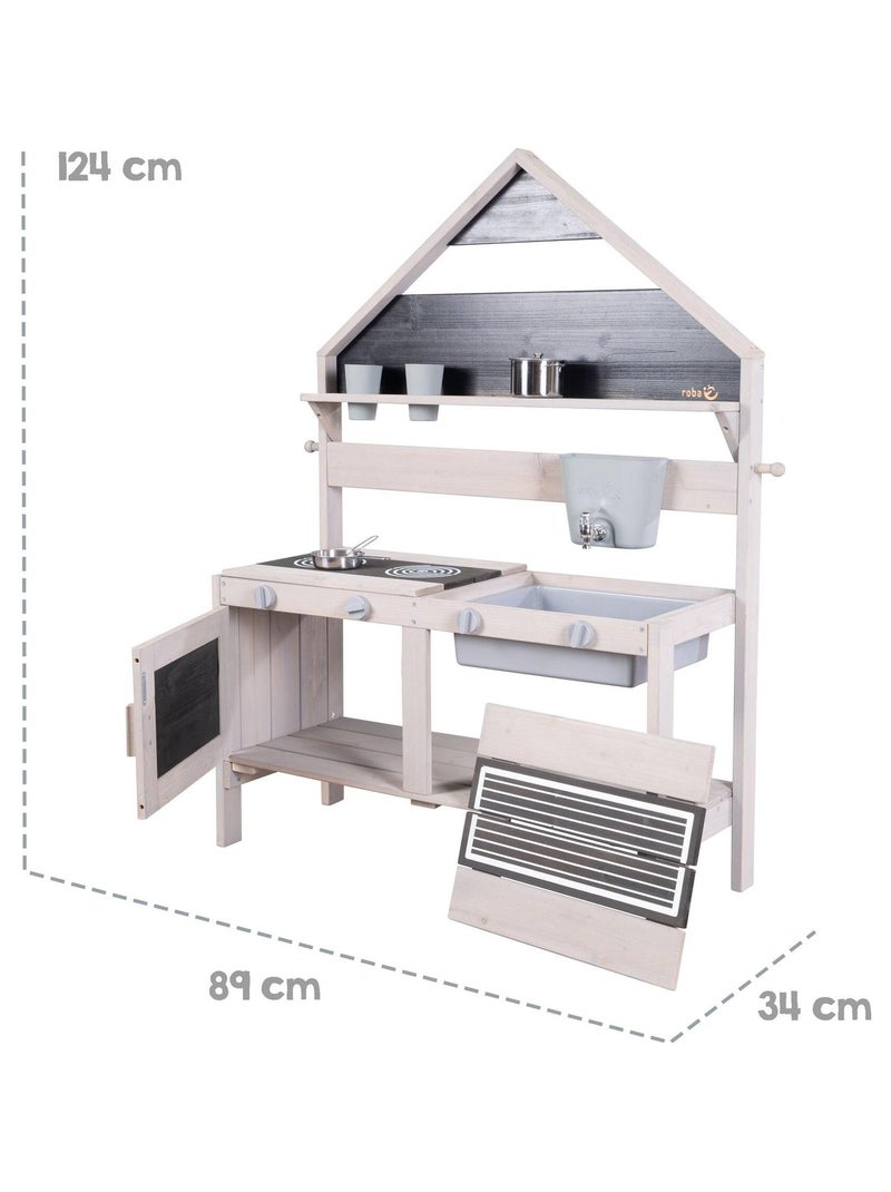 Cuisine d'extérieur en bois massif FSC® forme maison + accessoires ROBA N/A - Kiabi