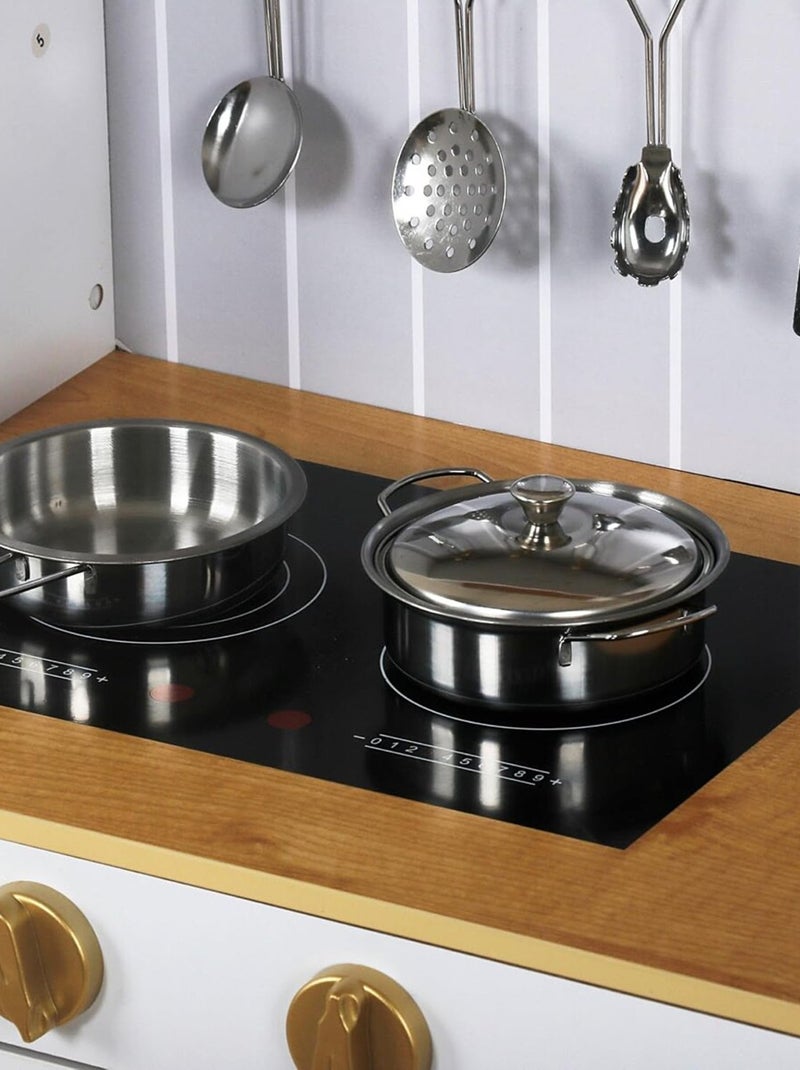 Cuisine enfant 3+ en bois avec accessoires et tablier - micro-ondes, four, évier N/A - Kiabi