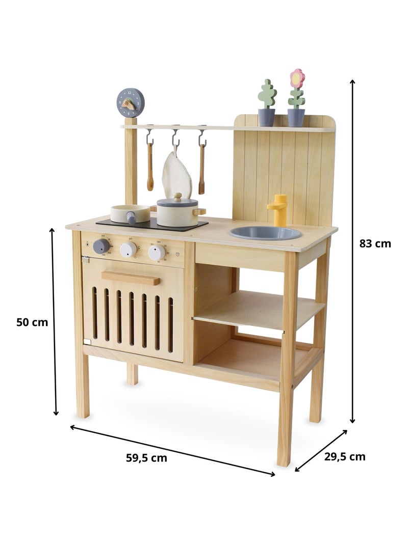 Cuisine enfant en bois accessoires imitation 3 ans mamabrum N/A - Kiabi