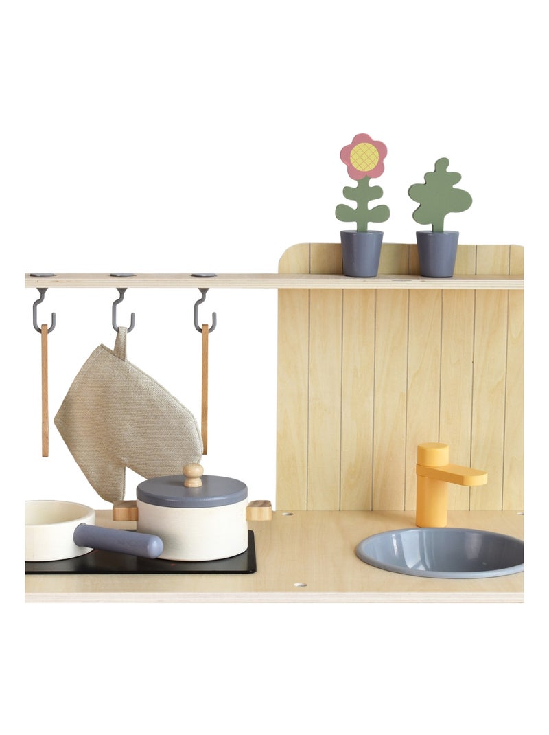 Cuisine enfant en bois accessoires imitation 3 ans mamabrum N/A - Kiabi