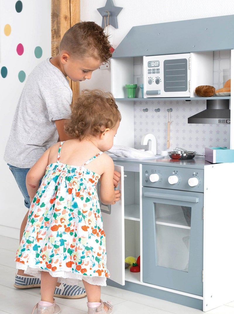 Cuisine enfant en bois avec cuisinière et réfrigérateur ROBA N/A - Kiabi