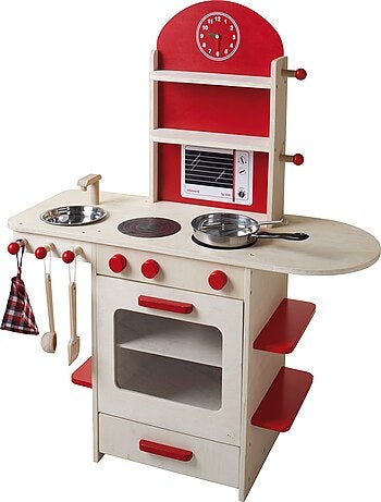 Cuisine enfant en bois massif + Accessoires ROBA