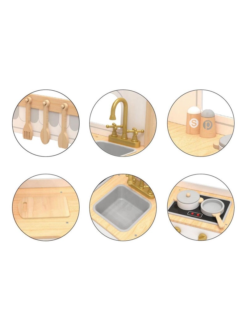 Cuisine interactive bois frigo et micro-ondes mamabrum N/A - Kiabi