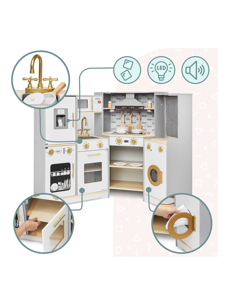Cuisine interactive bois led lave-linge et vaisselle mamabrum N/A - Kiabi