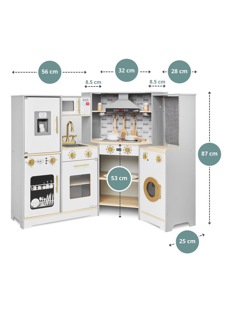 Cuisine interactive bois led lave-linge et vaisselle mamabrum N/A - Kiabi