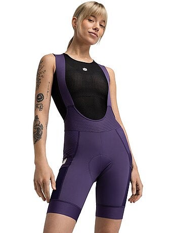 Cuissard cyclisme gravel femme cyclisme femme dust aubergine