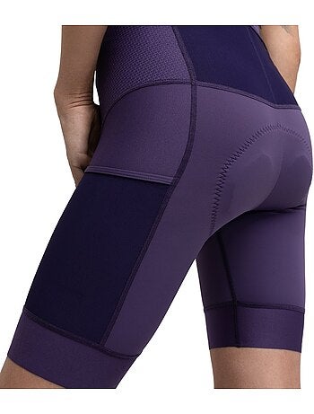 Cuissard cyclisme gravel femme cyclisme femme dust aubergine