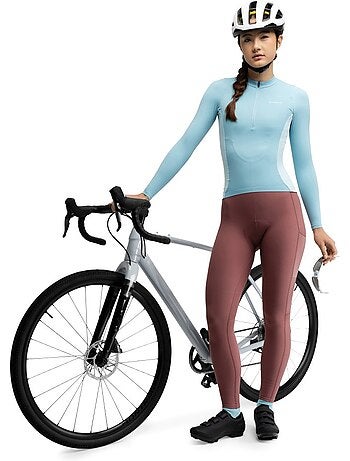 Cuissard long thermique cyclisme gravel femme cyclisme femme delta-w