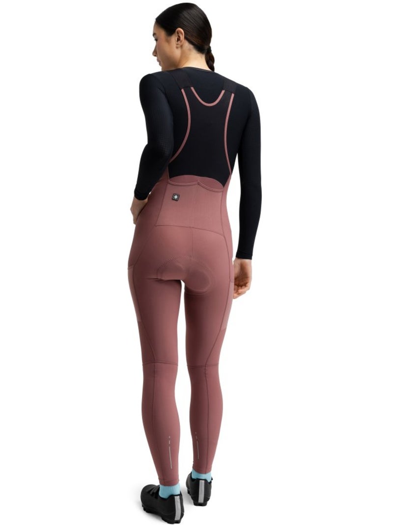 Cuissard long thermique cyclisme gravel femme cyclisme femme delta-w Marron - Kiabi