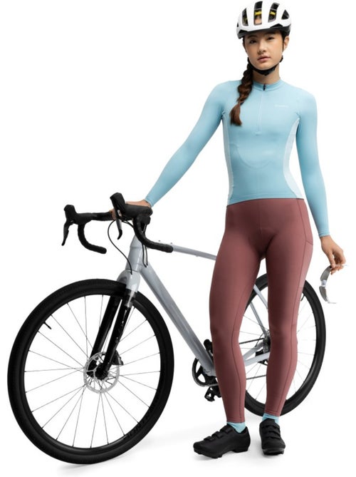 Cuissard long thermique cyclisme gravel femme cyclisme femme delta-w - Kiabi